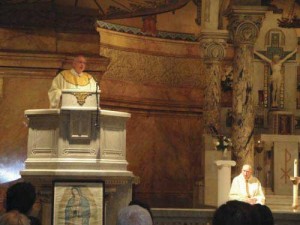 The Bishop of Brooklyn and Mons. Reilly celebrating Mass.