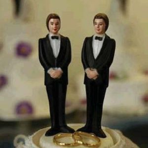 two men cake