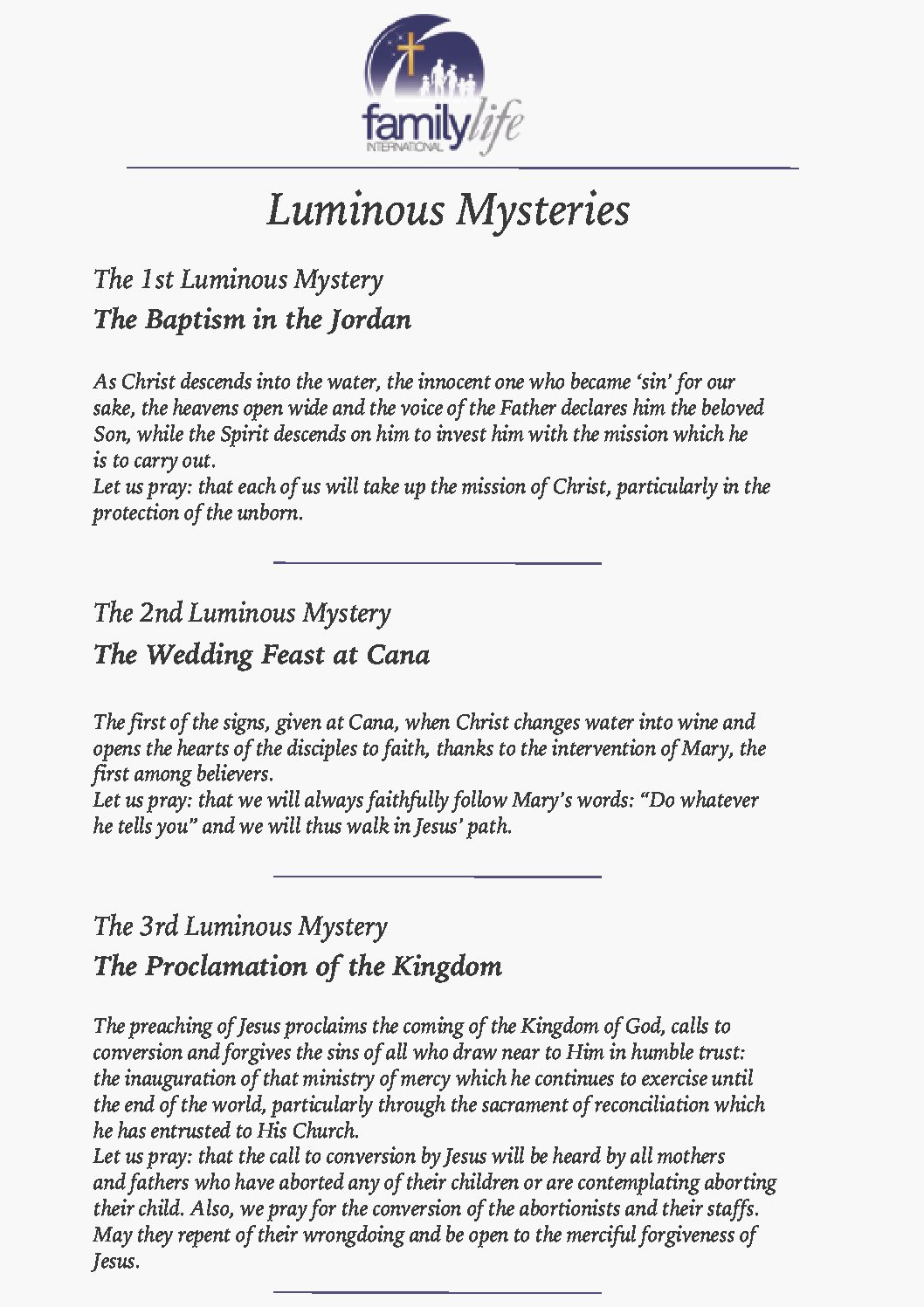 luminous-mysteries | FLI